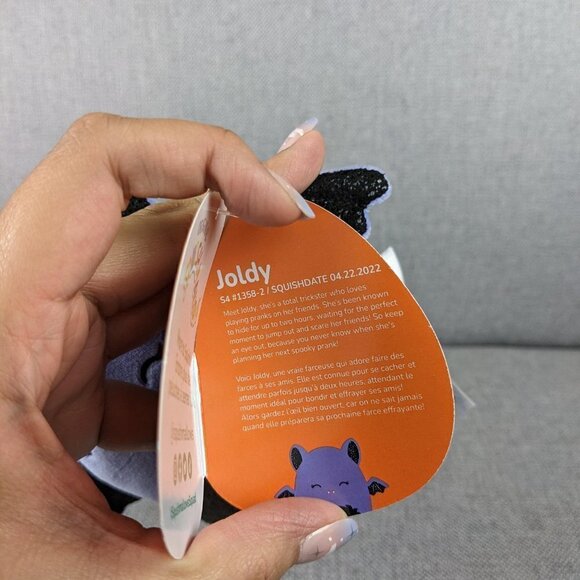 Squishmallows Joldy the Purple Bat 4" - Picture 5 of 5